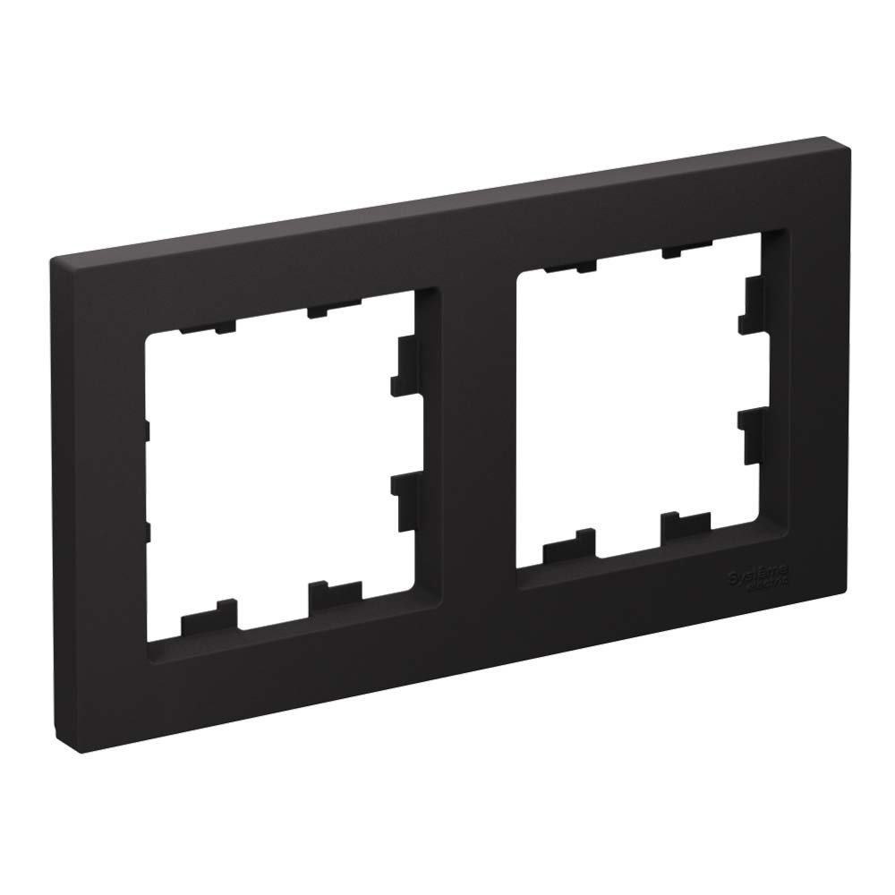 Рамка 2 поста универсальная (карбон) ATLASDESIGN SE