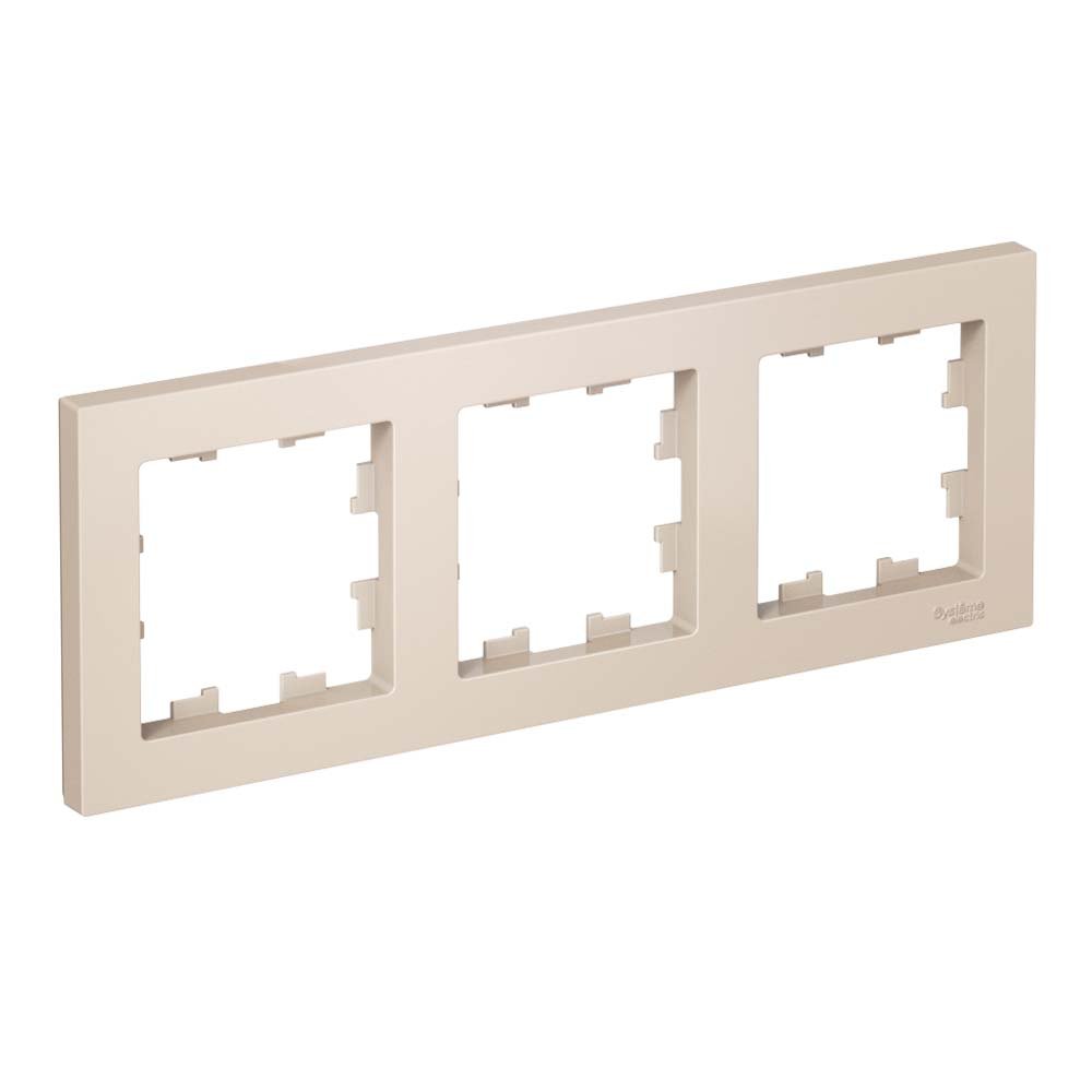 Рамка 3 поста универсальная (бежевый) ATLASDESIGN SE