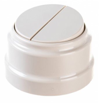 Выключатель ОУ 2кл (бежевый) Ретро BYLECTRICA