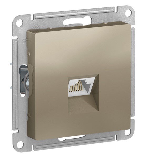 Розетка PC RJ45 категория 5е (шампань) ATLASDESIGN SE