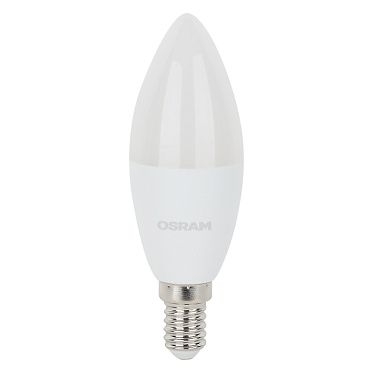 Лампа светодиодная свеча LS CLB 75 9W/840 170-250V FR E14 806lm 40000h d37x110 матовая OSRAM