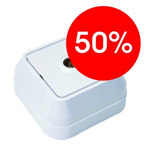 Розетка ОУ TV (белый) Sivaustu MAKEL УЦЕНКА