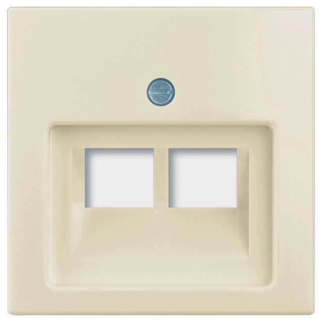 Накладка для двойной розетки TF/РС 0214. 0220/12 (слоновая кость) Basic 55 (1803-02-92) ABB