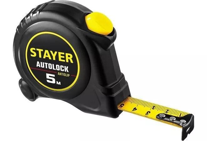 Рулетка измерительная 5мх19.0мм с автостопом 2-34126-05-19_z02 АutoLock STAYER