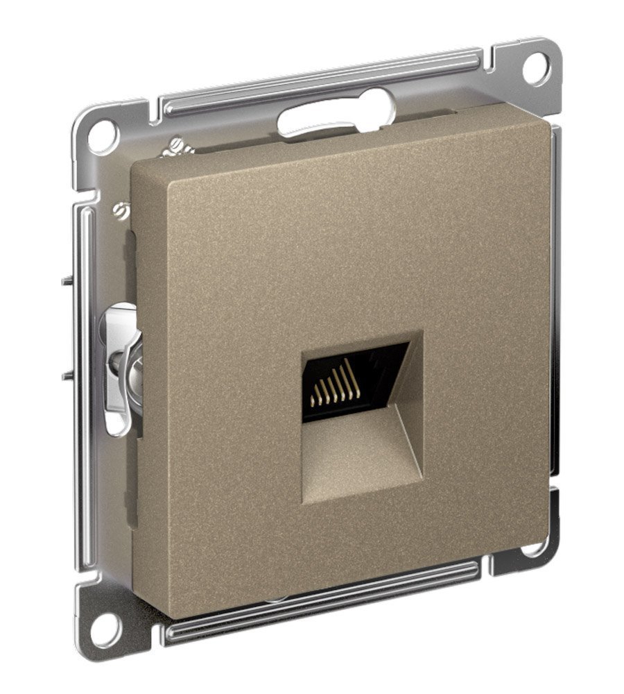 Розетка PC RJ45 категория 5е (шампань) ATLASDESIGN SE