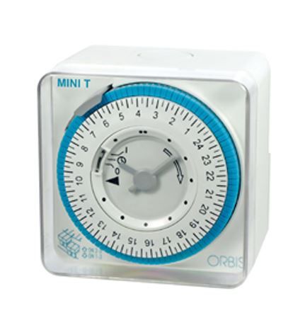 Таймер аналоговый MINI T QRD суточный резерв по питанию 100 часов. шаг 15мин ORBIS Испания (OB251232)