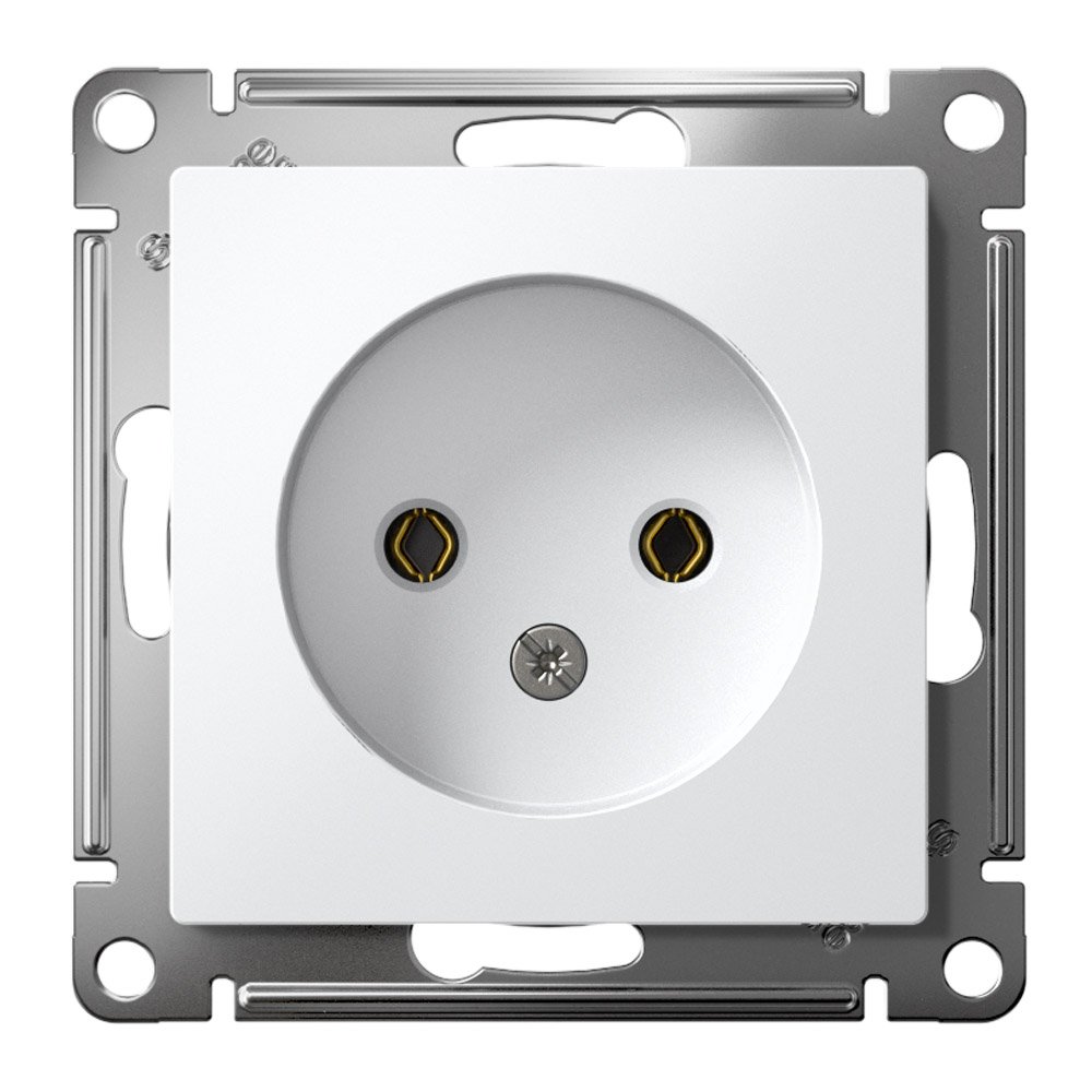 Розетка без заземления 16А (белый) ATLASDESIGN SE