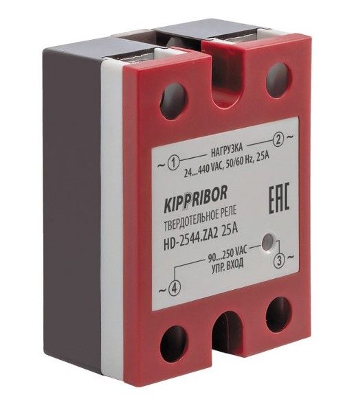 Реле твердотельное однофазное HD-2544.ZA2 [M02] 25А/440V упр. 90-250VAC KIPPRIBOR NEW!