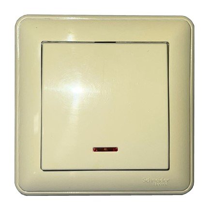 Выключатель СУ 1кл с подсветкой в сборе (белый) W59 (VS116-153-18) SE УЦЕНКА