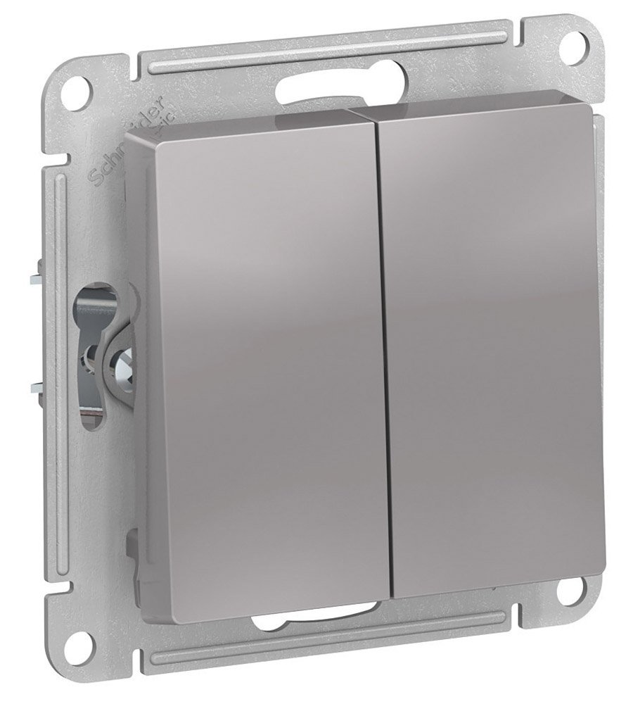 Выключатель 2кл схема 5 10АХ IP44 (алюминий) ATLASDESIGN AQUA SE