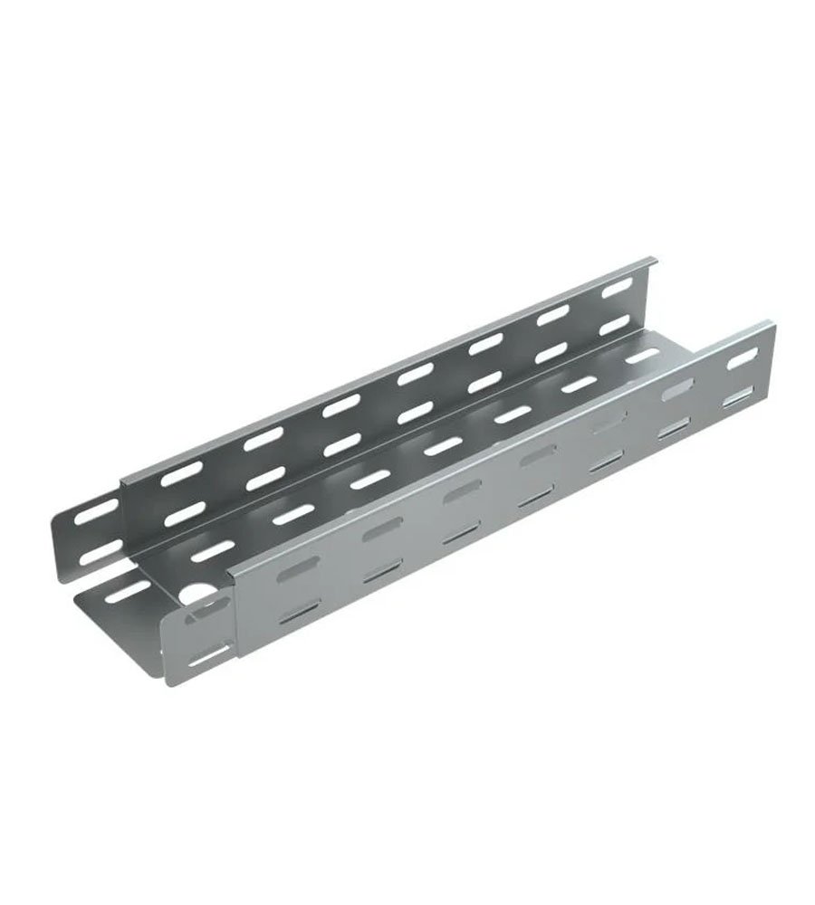 Лоток перфорированный 50х100х0.55мм Быстрый монтаж КМ-Профиль 3м