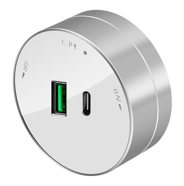 Розетка 2хUSB (тип А+С) 18Вт. 5В/3А (белый) MultiTrack SE NEW!