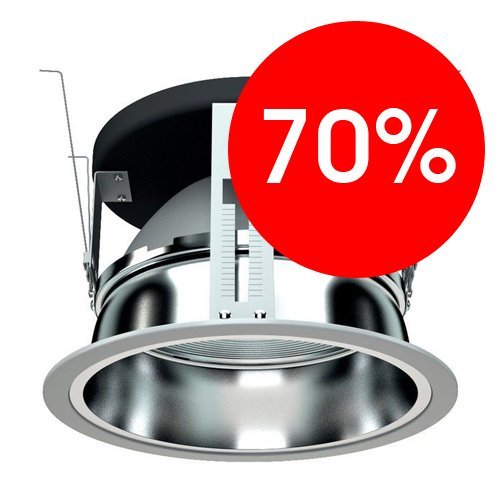 Светильник люминесцентный встраиваемый DLG HF 2х18Вт G24d-2/G24q-4 198х135мм IP44 Световые Технологии белый/алюм УЦЕНКА