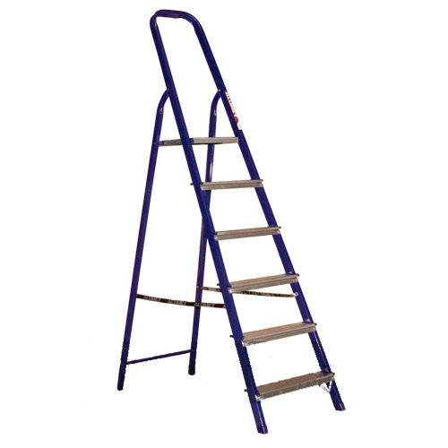 Стремянка стальная 6 ступеней 124см ALUMET (М8406)