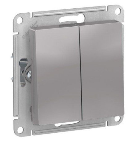 Выключатель 2кл схема 5 10АХ IP44 (алюминий) ATLASDESIGN AQUA SE