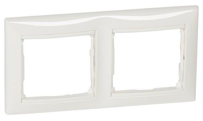 Рамка 2 поста горизонтальная (белая) Valena Classic Legrand (774452)