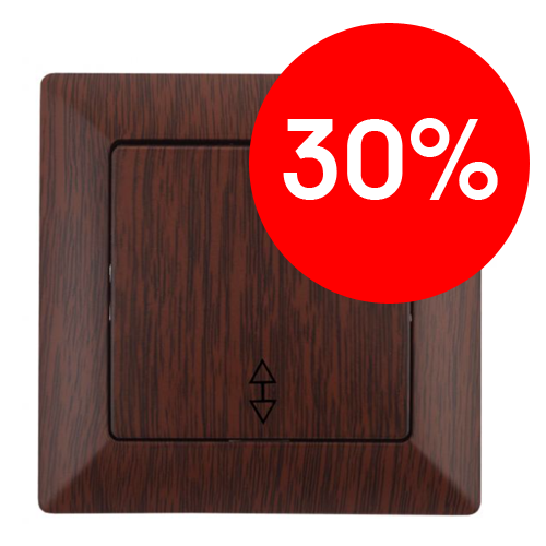 Переключатель 1кл на 2 направления 10А (венге) Intro Solo ЭРА (4-103-10)