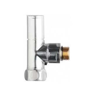 Кран для полотенцесушителя угловой 1/2"х3/4" с ручной регулировкой (круглая ручка) 33680 TERMA 