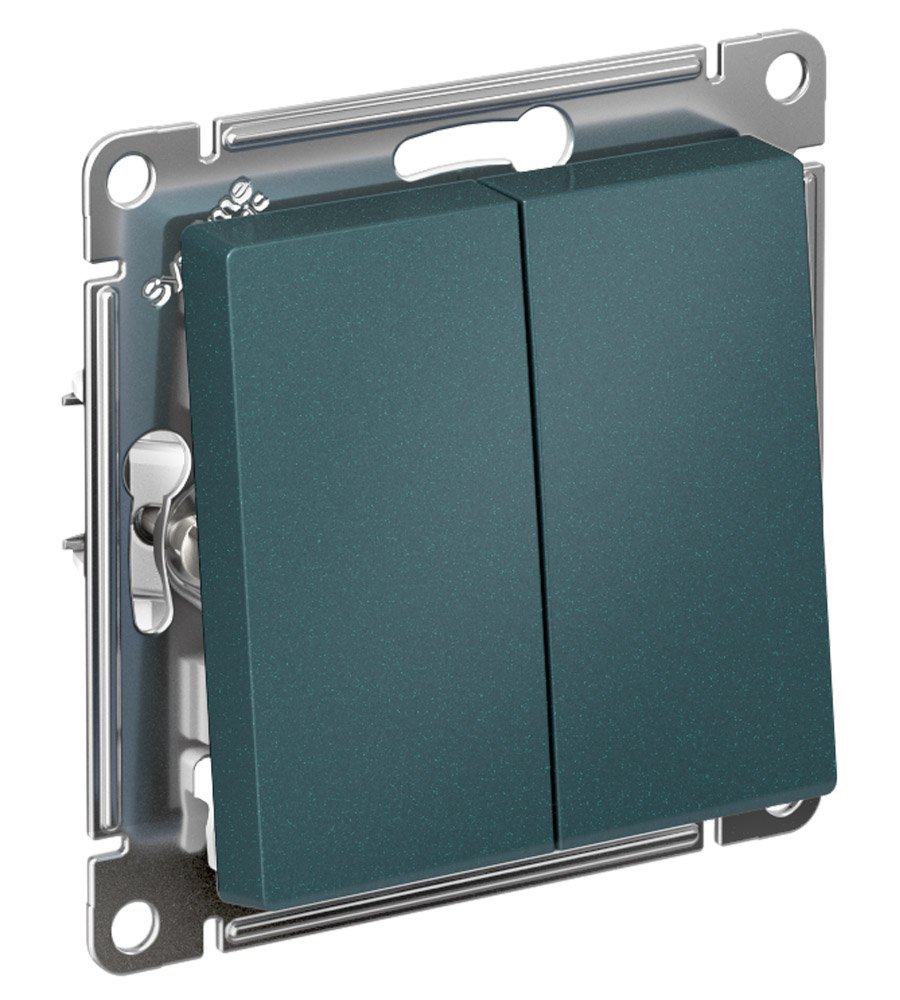 Переключатель 2кл перекрестный схема 7 10АХ (изумруд) ATLASDESIGN SE