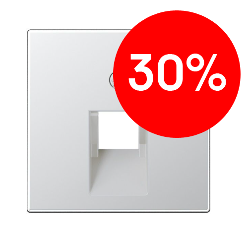 Накладка 1м телефонной/компьютерной розетки (алюминий) ECO Profi JUNG