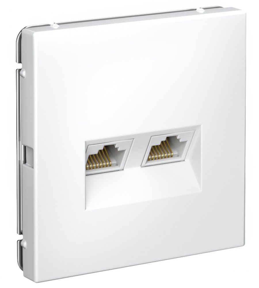 Розетка 2-я компьютерная RJ45+RJ45. кат. 6А (белый) ARTGALLERY SE