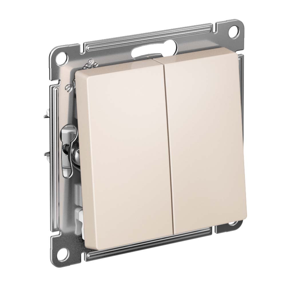 Выключатель 2кл схема 5 10АХ (бежевый) ATLASDESIGN SE