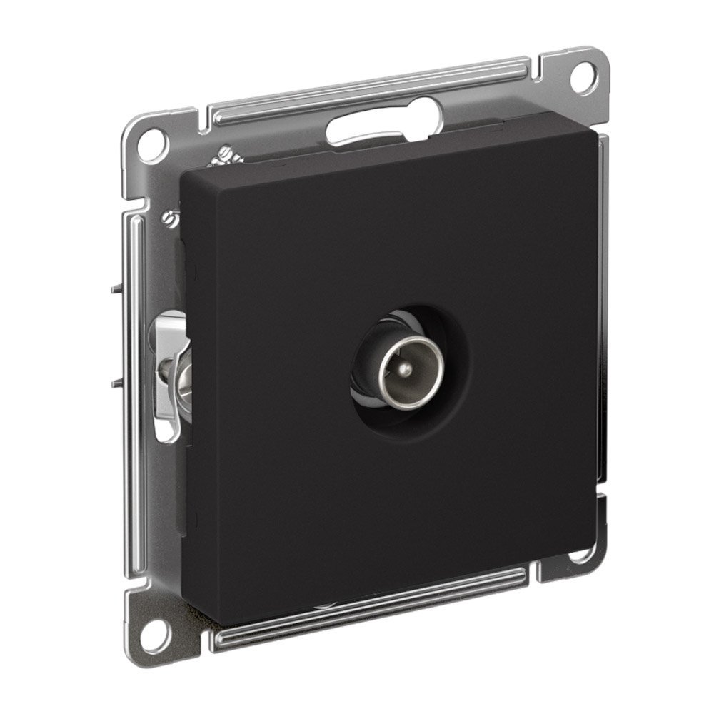 Розетка TV антенна коннектор (карбон) ATLASDESIGN SE