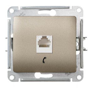 Розетка TF RJ11 (титан) GLOSSA SE