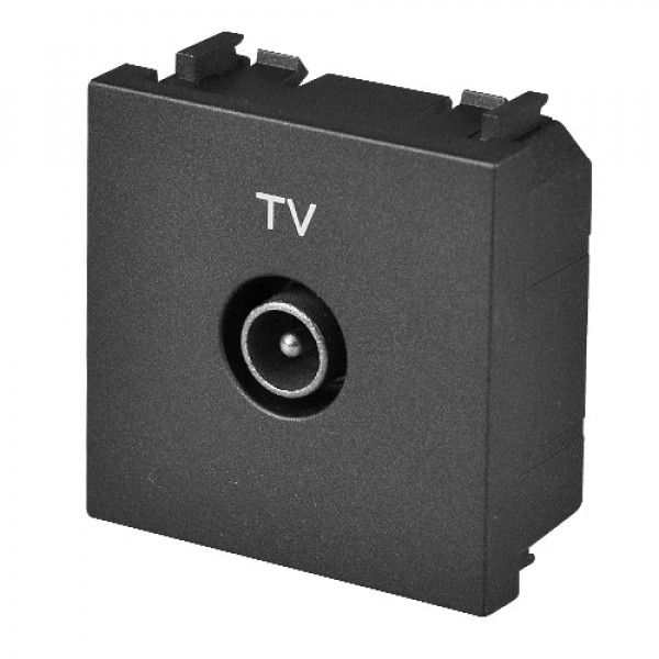 Розетка TV 2-модульная простая N2250.7 AN (антрацит) Zenit ABB