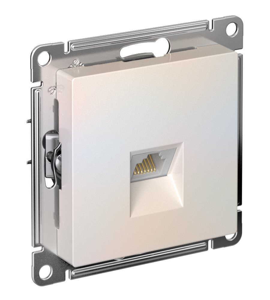 Розетка PC RJ45 категория 5е (жемчуг) ATLASDESIGN SE