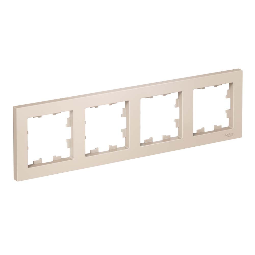 Рамка 4 поста универсальная (бежевый) ATLASDESIGN SE