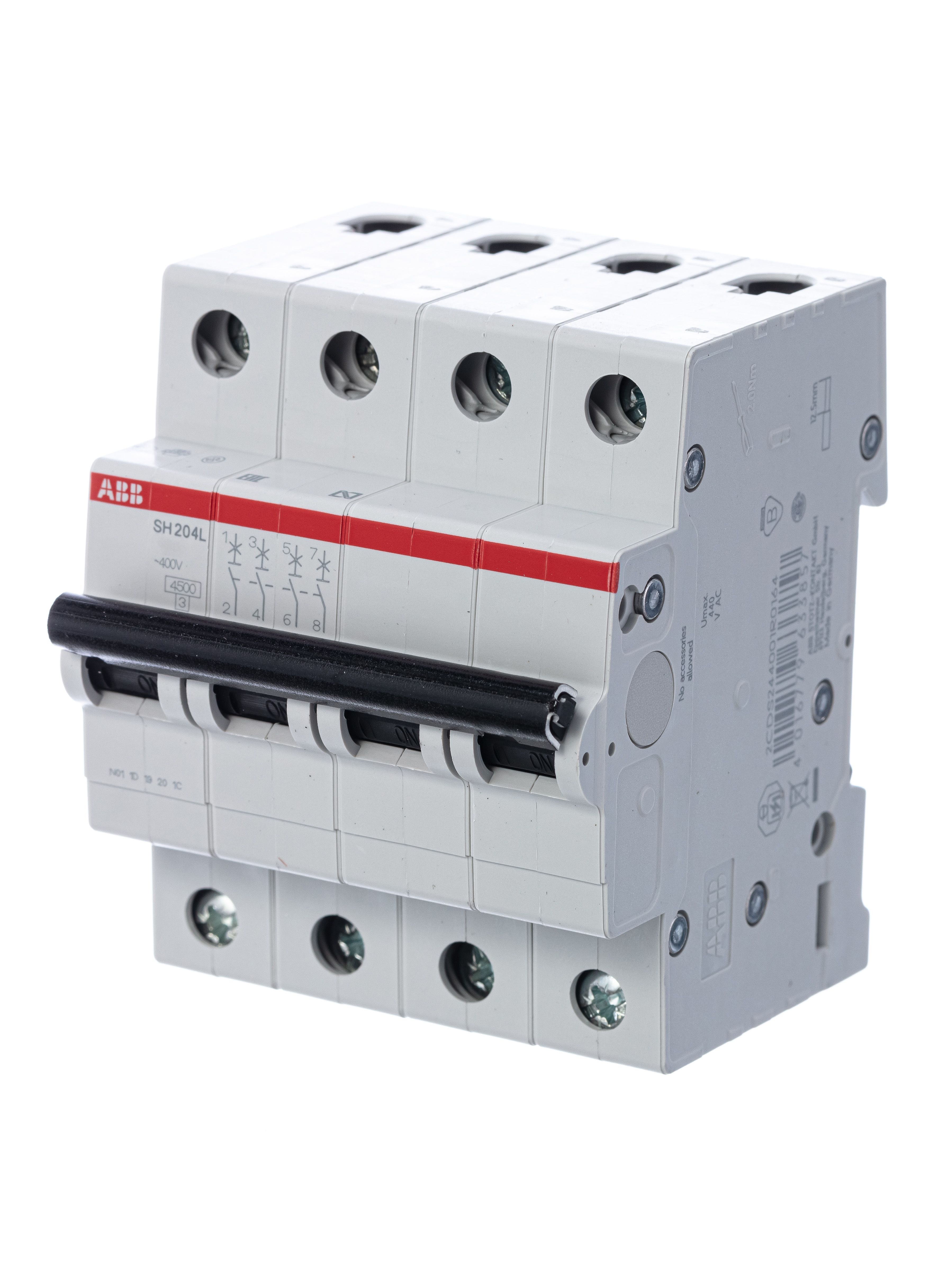 Автоматический выключатель 4п C50 4.5kA SH204L ABB (2CDS244001R0504)