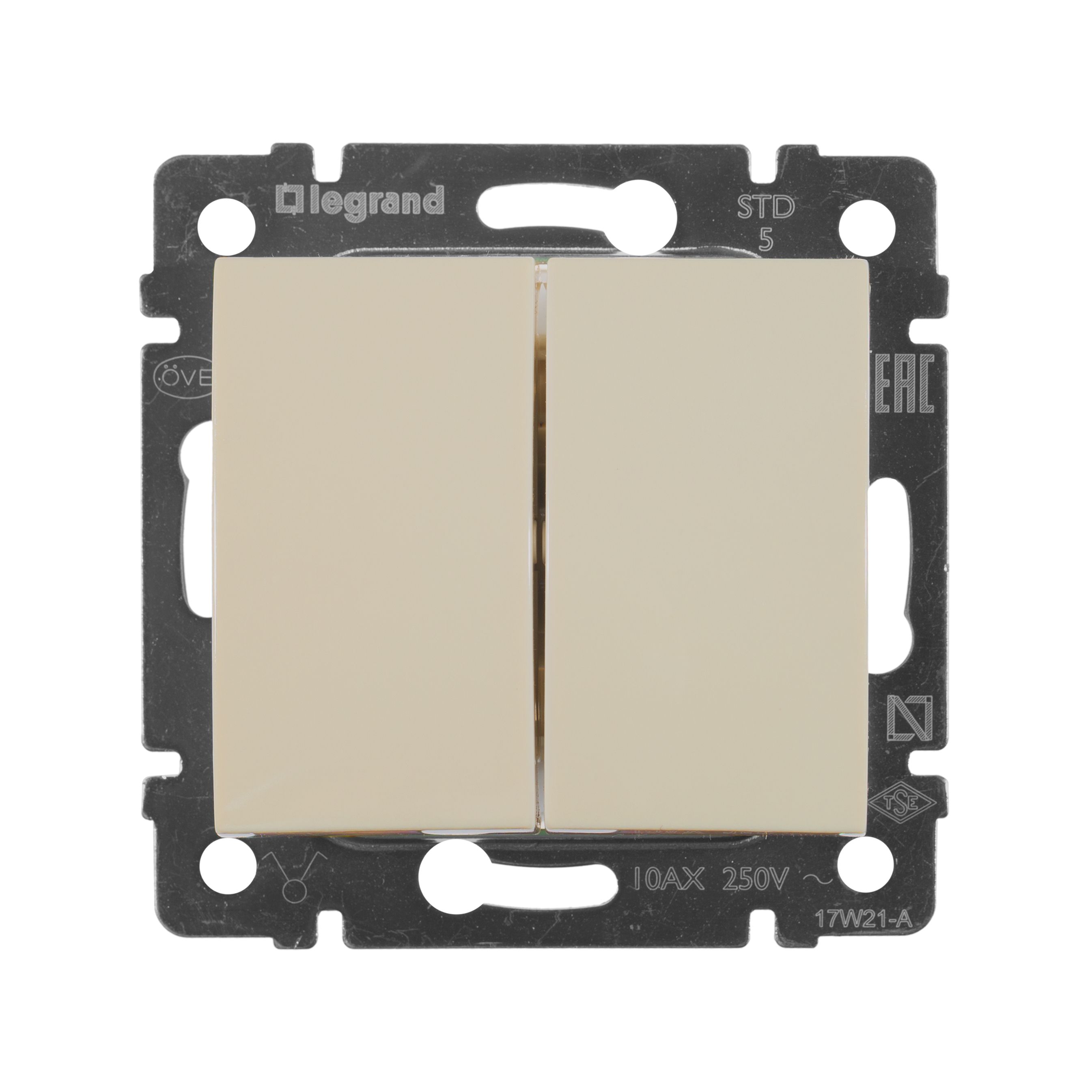 Выключатель 2кл (слоновая кость) Valena Classic Legrand (774305)