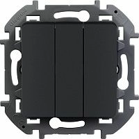 Выключатель 3кл (антрацит) INSPIRIA Legrand/Daccord (673643) 