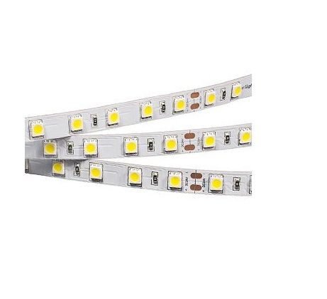 Лента светодиодная RT 2-5000 2x5060 LUX 5060 14.4Вт 24В 6500K 1200Лм/м IP33 60 диодов/метр Arlight холодный белый