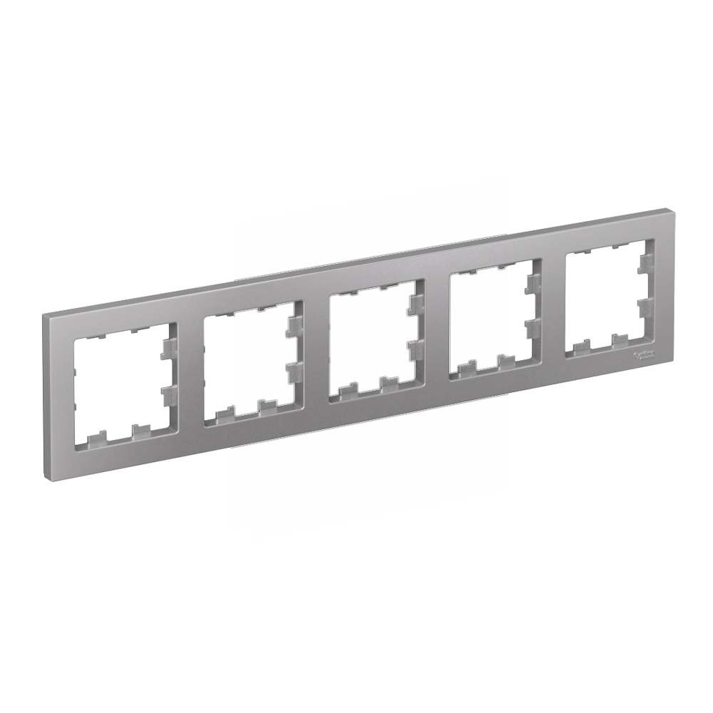 Рамка 5 постов универсальная (алюминий) ATLASDESIGN SE