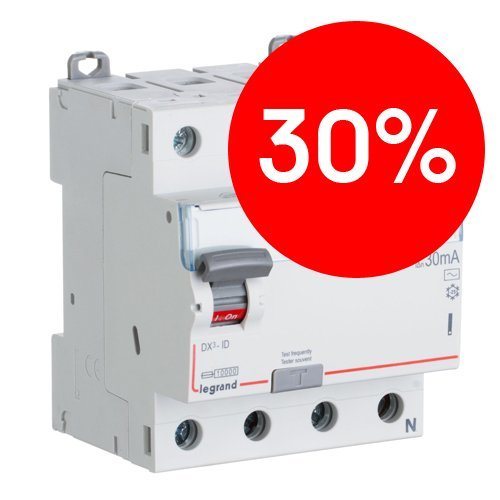 Устройство защитного отключения 4п 63А 30мА тип АС DX3 Legrand (411704)