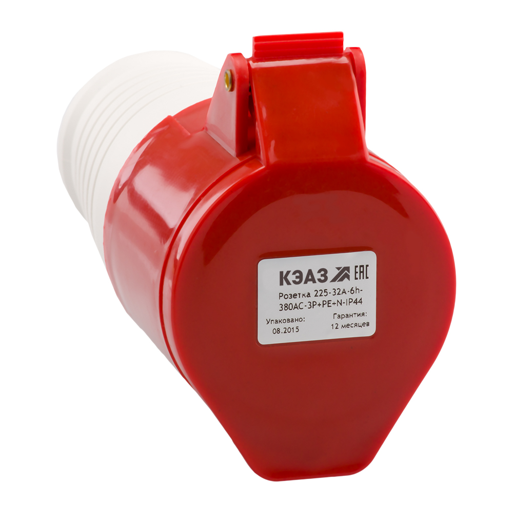 Розетка 225-32А-6h-380AC-3P+PE+N-IP44 кабельная КЭАЗ