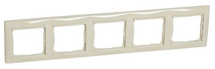 Рамка 5 постов горизонтальная (слоновая кость) Valena Classic Legrand (774355)