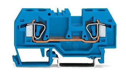 Клемма 2-проводная проходная пружинная 6 мм2 (синий) WAGO ()