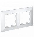 Рамка 2 поста (белый/дымч. белый) ATLASDESIGN AIR SE