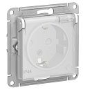 Розетка с заземлением с защитными шторками с крышкой 16А IP44 (белый) ATLASDESIGN AQUA SE