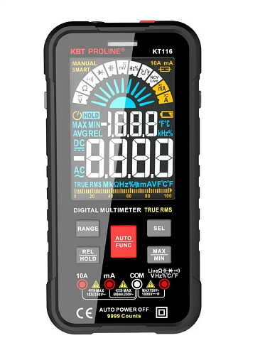 Мультиметр цифровой  KT 116 с True RMS ЖК-дисп. 3.16’’ SMAR серия PROLINE (КВТ)