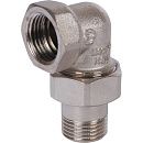 Разъемное никелированное соединение угловое ВН 1/2" американка уплотнение под гайкой o-ring кольцо STOUT