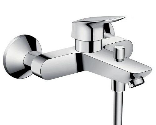 Смеситель ванна HG Logis ВМ короткий излив хром HansGrohe (Гарантия 5 лет)