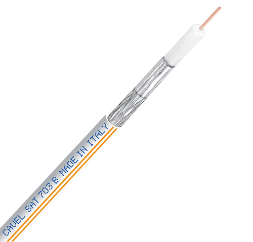 Кабель коаксиальный телевизионный SAT 703 B_AR(C)  75Ом (белый) CAVEL (Италия)