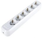 Колодка ОУ 6 гнезд с з/к IP20 (белый) Grup Priz MAKEL