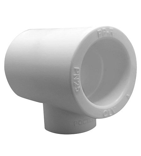 Тройник PP-R переходной 90° РОСТерм профи  32-25-32 белый
