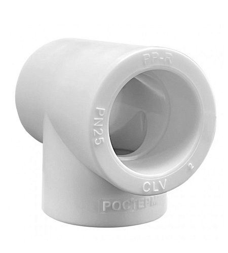 Тройник  PP-R  20 мм белый РОСТерм профи PR-T20 (50)