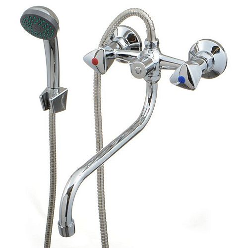 Смеситель ванна Ex-Promt Трио/Trio 3/8" керамика перекл.душа картридж Ex211.1-02 (Гарантия 5 лет)